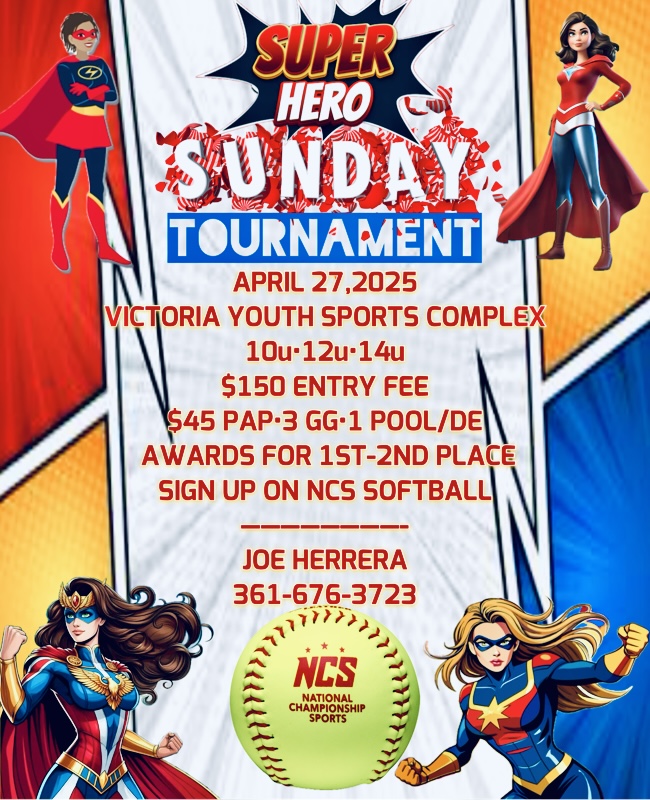 Superhero Sunday Tournament Logo