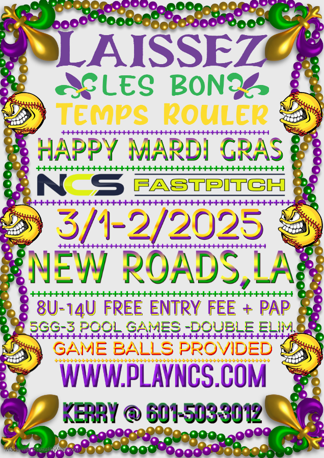 NCS - HAPPY MARDI GRAS  "LET THE GOOD TIMES ROLL" - 5GG - FREE ENTRY FEE + PAP - MVP EVENT Logo