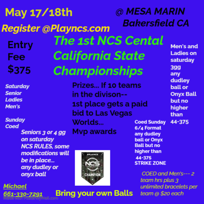 1st NCS Central California State championships Logo