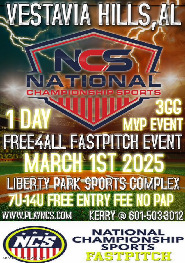 NATIONAL CHAMPIONSHIP SPORTS FREE4ALL - 1 DAY - FREE ENTRY FEE-NO PAP-GOLD/SILVER BRACKETS-MVP EVENT Logo