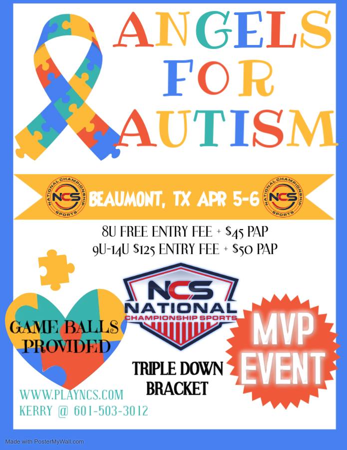 NCS SETX- ANGELS FOR AUTISM - 5GG - 8U FREE ENTRY FEE + PAP - MVP EVENT - TRIPLE DOWN BRACKETS!!!! Logo