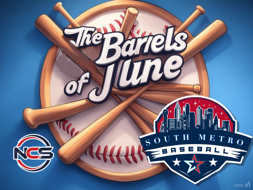 South Metro Baseball's, "The Barrels of June", June 14-15 at Nelson University Logo