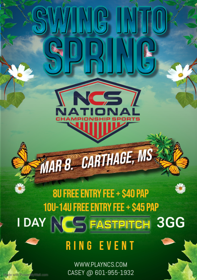 National Championship Sports Swing into Spring(1 Day) Logo