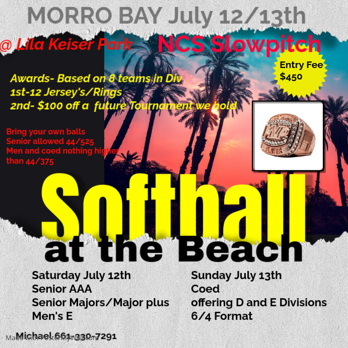 Softball at the Beach Logo