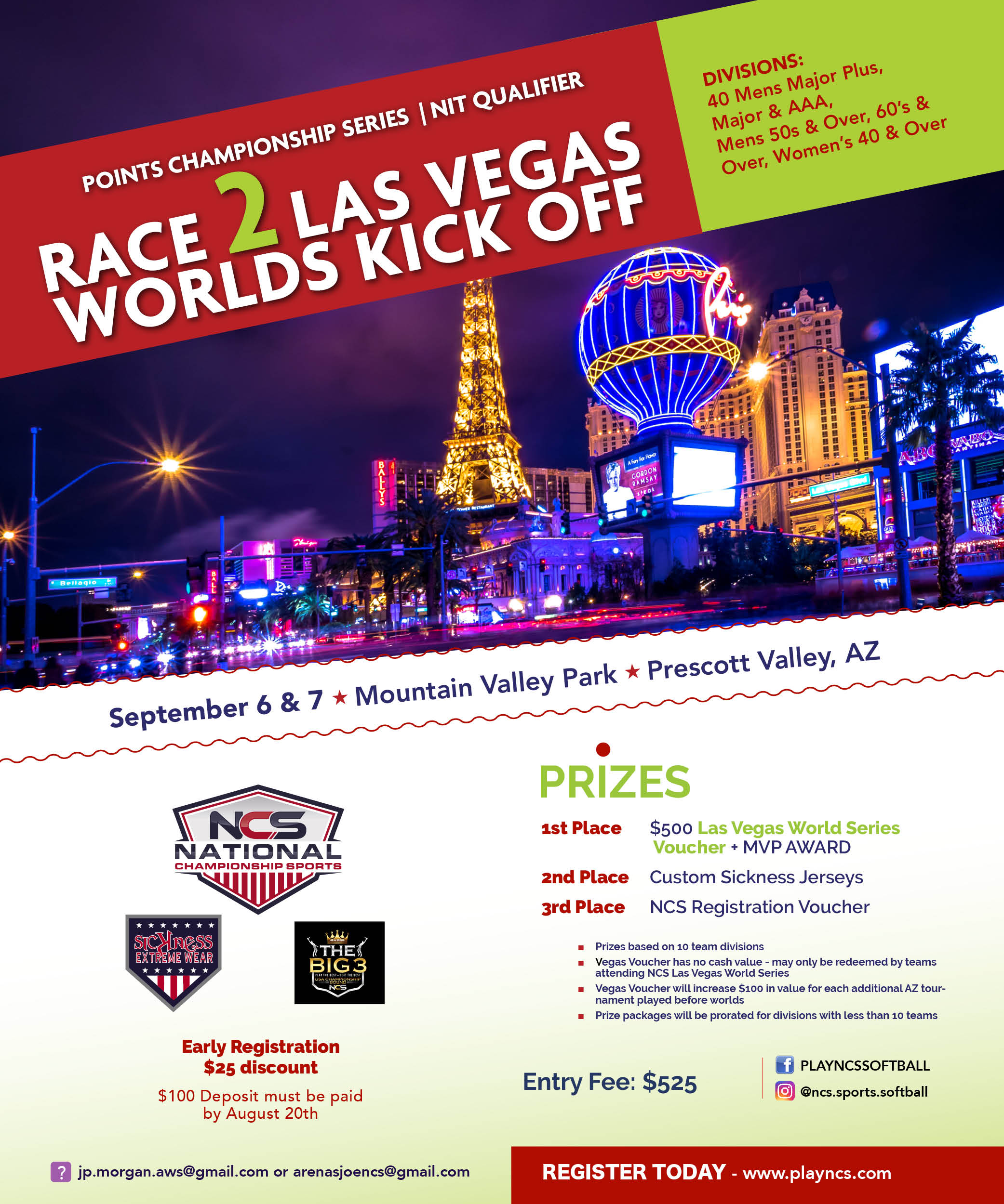 NCS SENIORS - MOUNTAIN SERIES CHAMPIONSHIP - VEGAS CASH!! Logo
