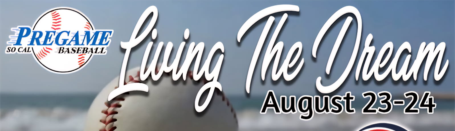 Pregame Baseball Living the Dream Logo