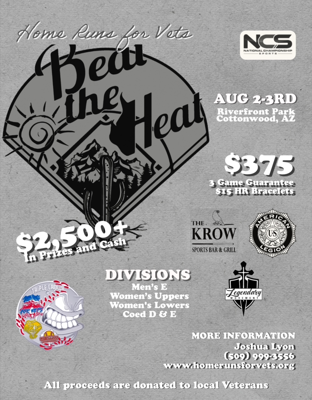 HOMERUNS FOR VETS - BEAT THE HEAT Logo
