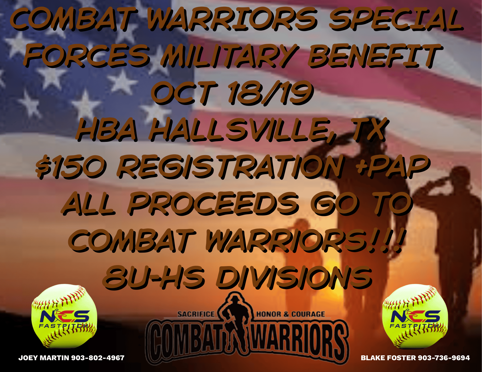 Combat Warriors Special Forces Military Benefit Logo