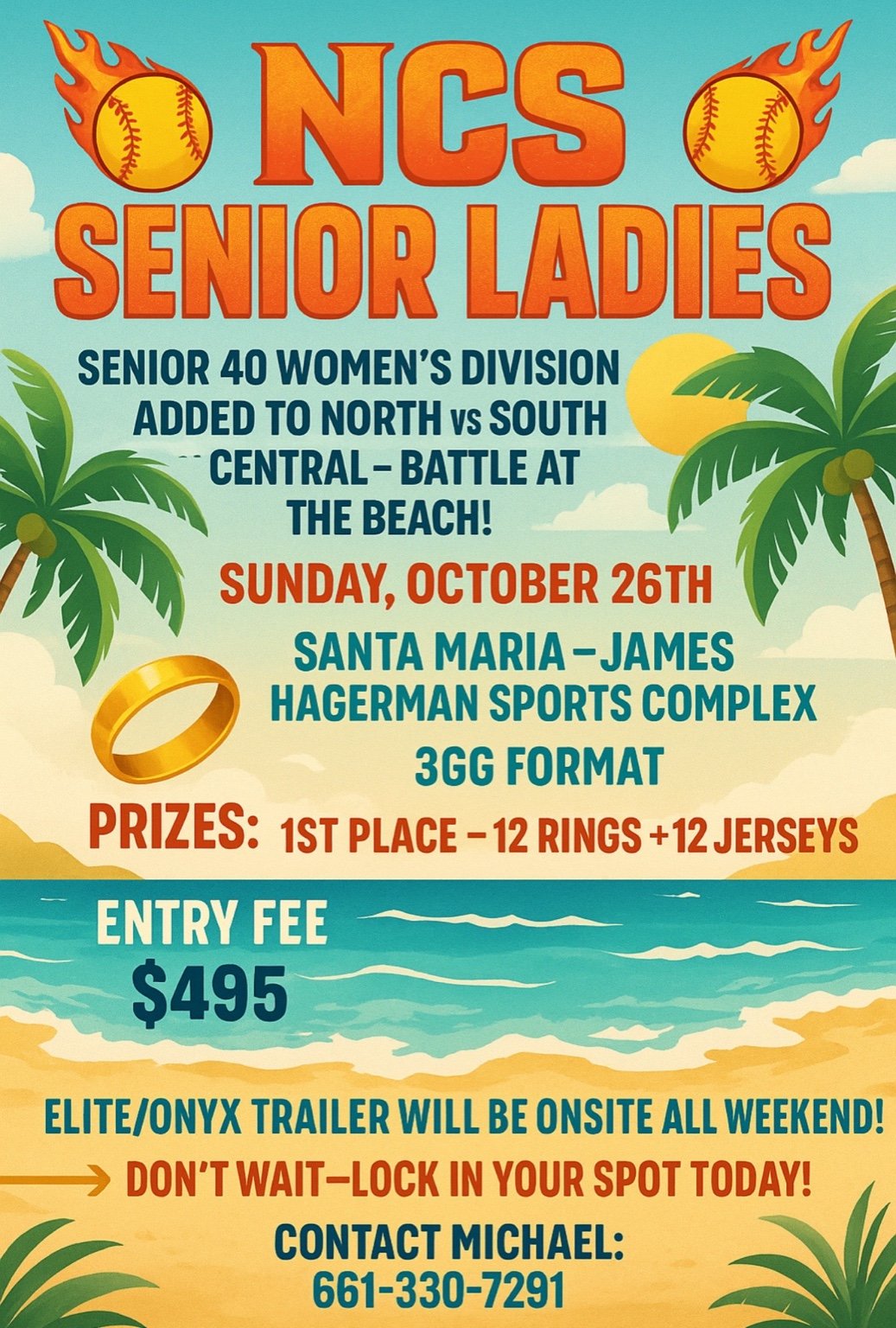 Senior Ladies BATTLE AT THE BEACH Logo