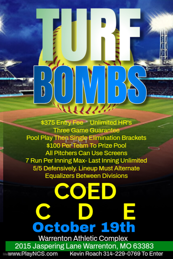 COED Turf Bombs- Max 8 Teams Logo