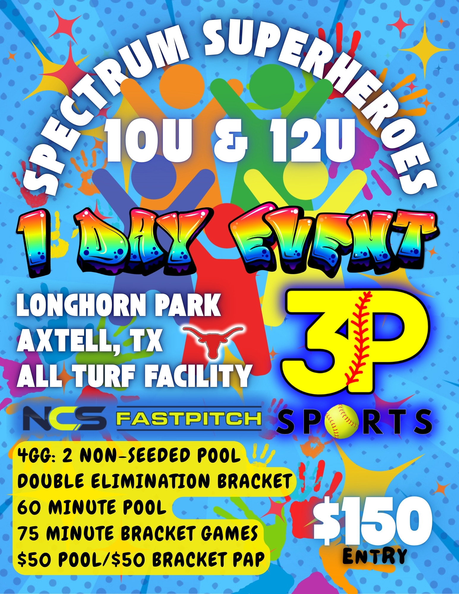 3P Sports - Spectrum Superheroes Autism Awareness MVP Event *3GG* Play in a Day Logo