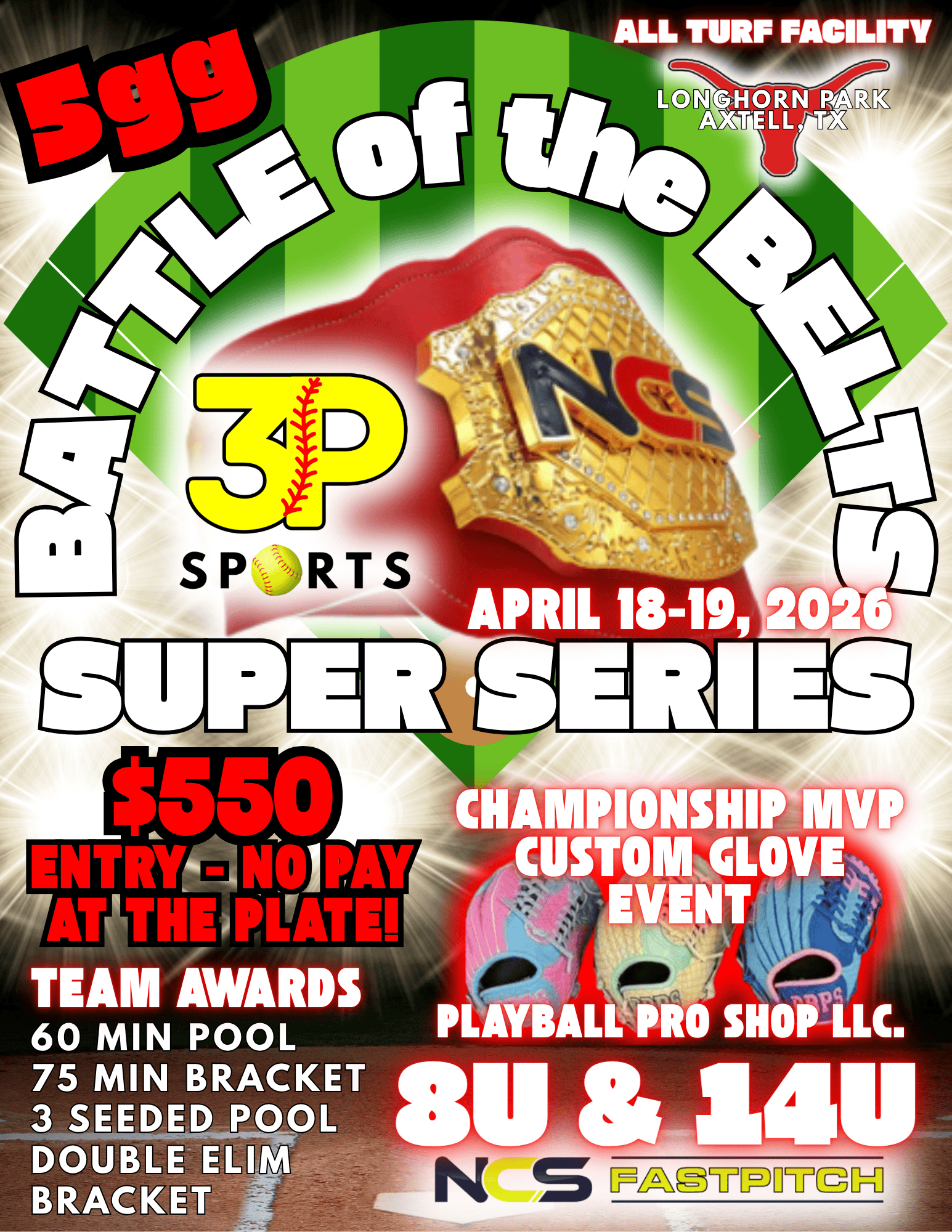 3P Sports Battle of the Belts 8U/14U Logo