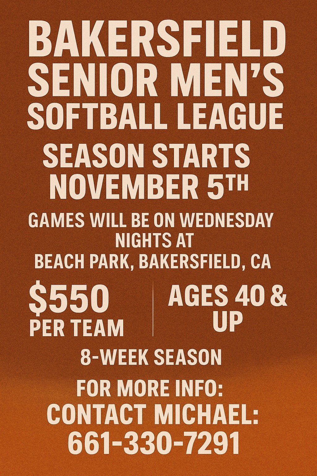 Bakersfield Men's Senior League Logo