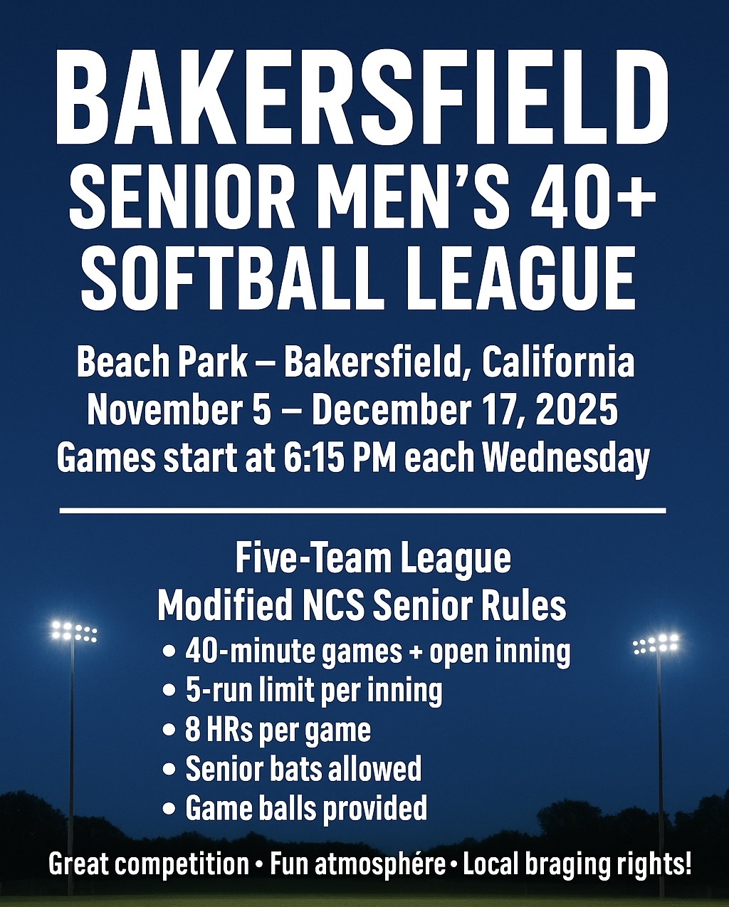 Bakersfield Men's Senior League Logo