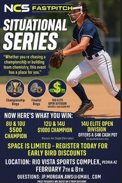 NCS SITUATIONAL SERIES - SUPER BOWL BASH - BIG PRIZES & CASH - 10U, 12U, 14U Logo