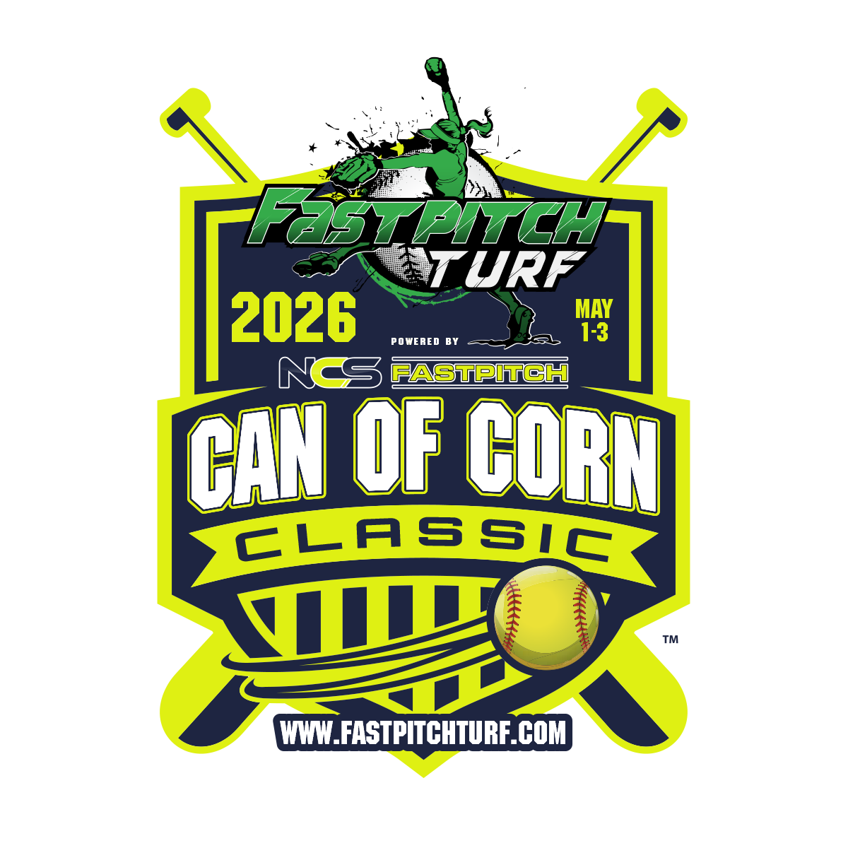 2026 Fastpitch Can of Corn Classic - Branson Powered By NCS Logo