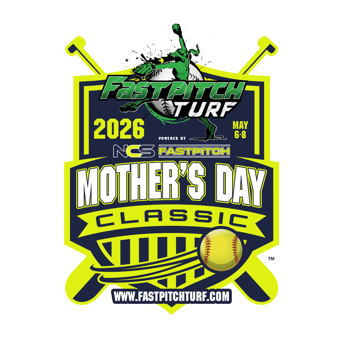 2026 Fastpitch Mothers Day Classic - Powered By NCS Logo