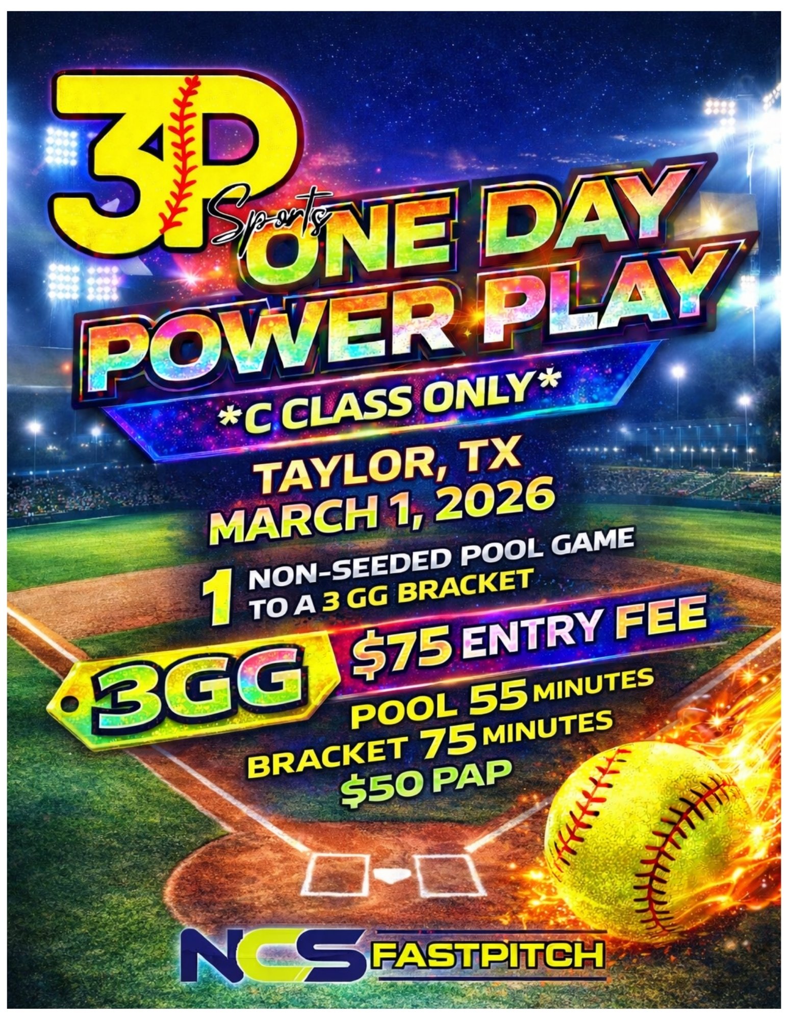 3P Sports - ONE DAY POWER PLAY *C CLASS ONLY* Logo