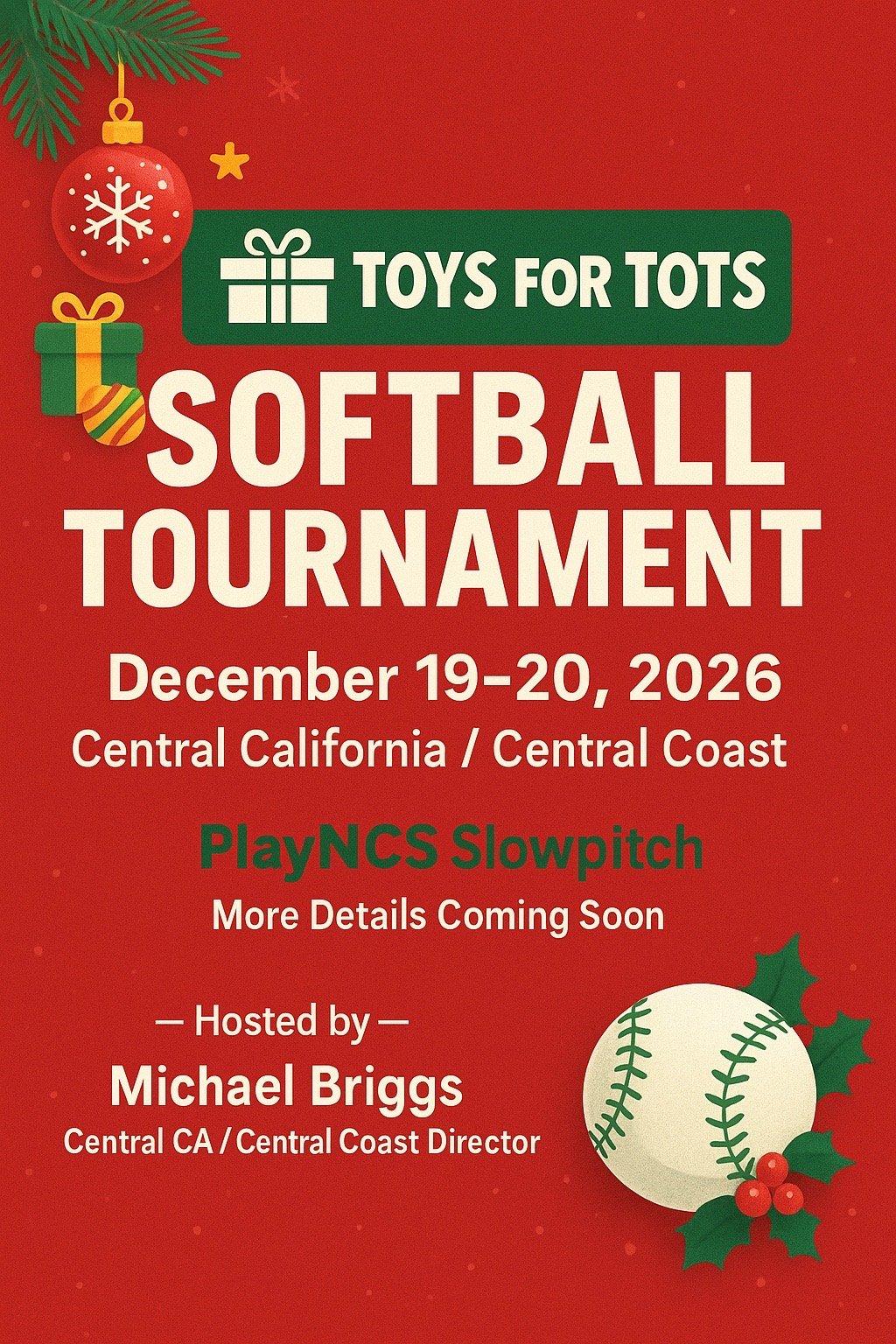 3rd annual Central Ca/ Central Coast Toys For Tots Logo