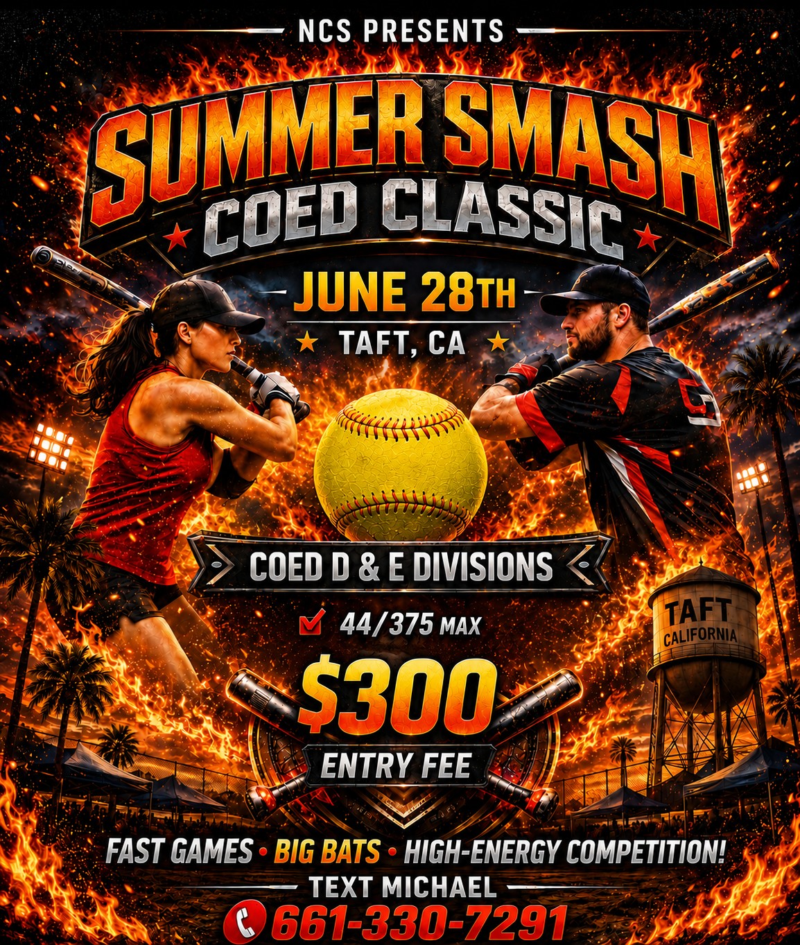 Summer Smash Coed Classic Taft Ca Logo