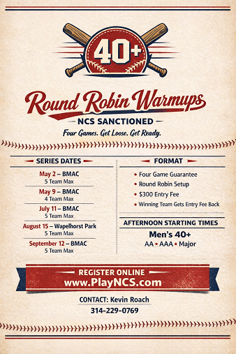 40+ Round Robin Warmup Logo