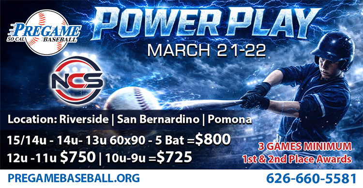 Pregame Baseball Power Play Logo