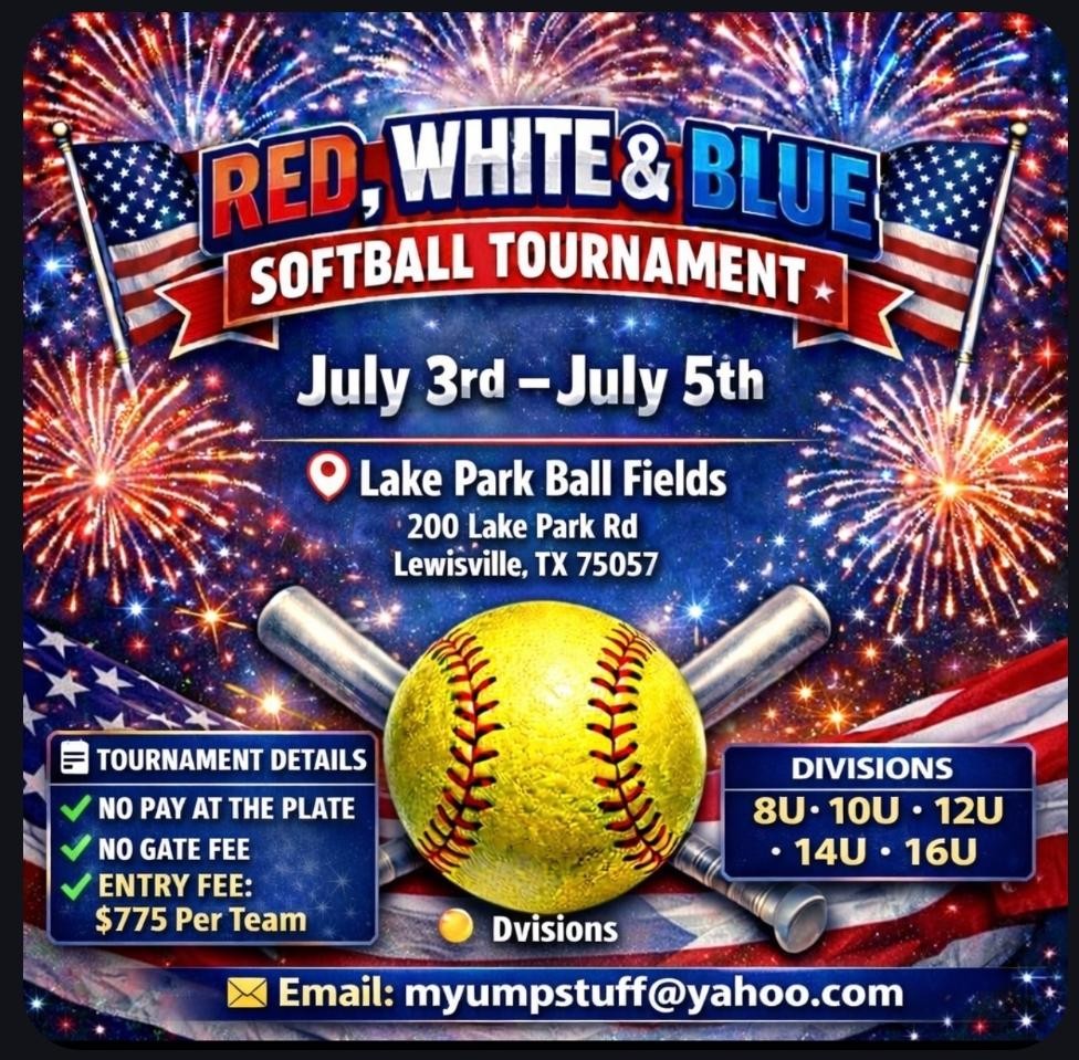 RED, WHITE & BLUE FAST PITCH TOURNAMENT Logo