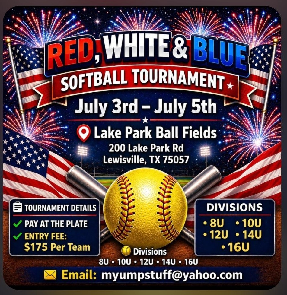 RED, WHITE & BLUE FAST PITCH TOURNAMENT Logo