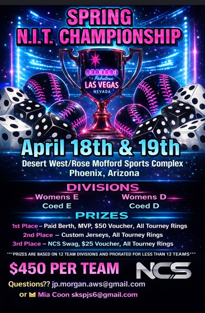 SPRING N.I.T CHAMPIONSHIP - WOMENS & COED - LIMITED SPOTS PER DIVISION Logo