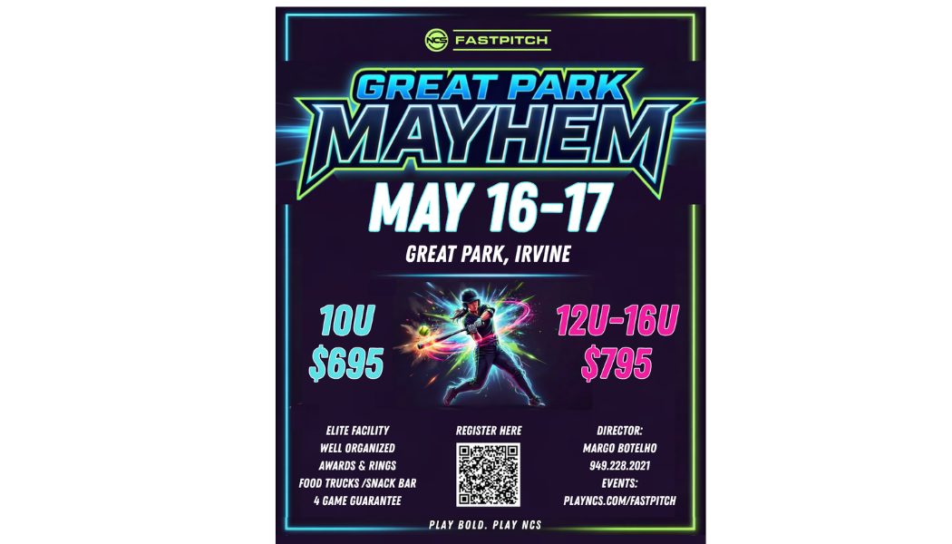 NCS Great Park Mayhem Tournament:  May 16 -May 17 Logo
