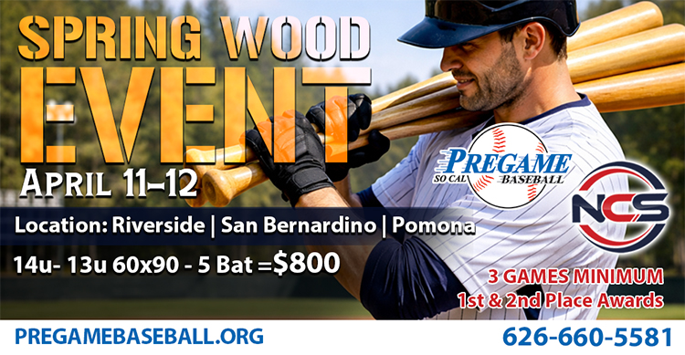 Pregame Baseball Spring Wood Bat Logo