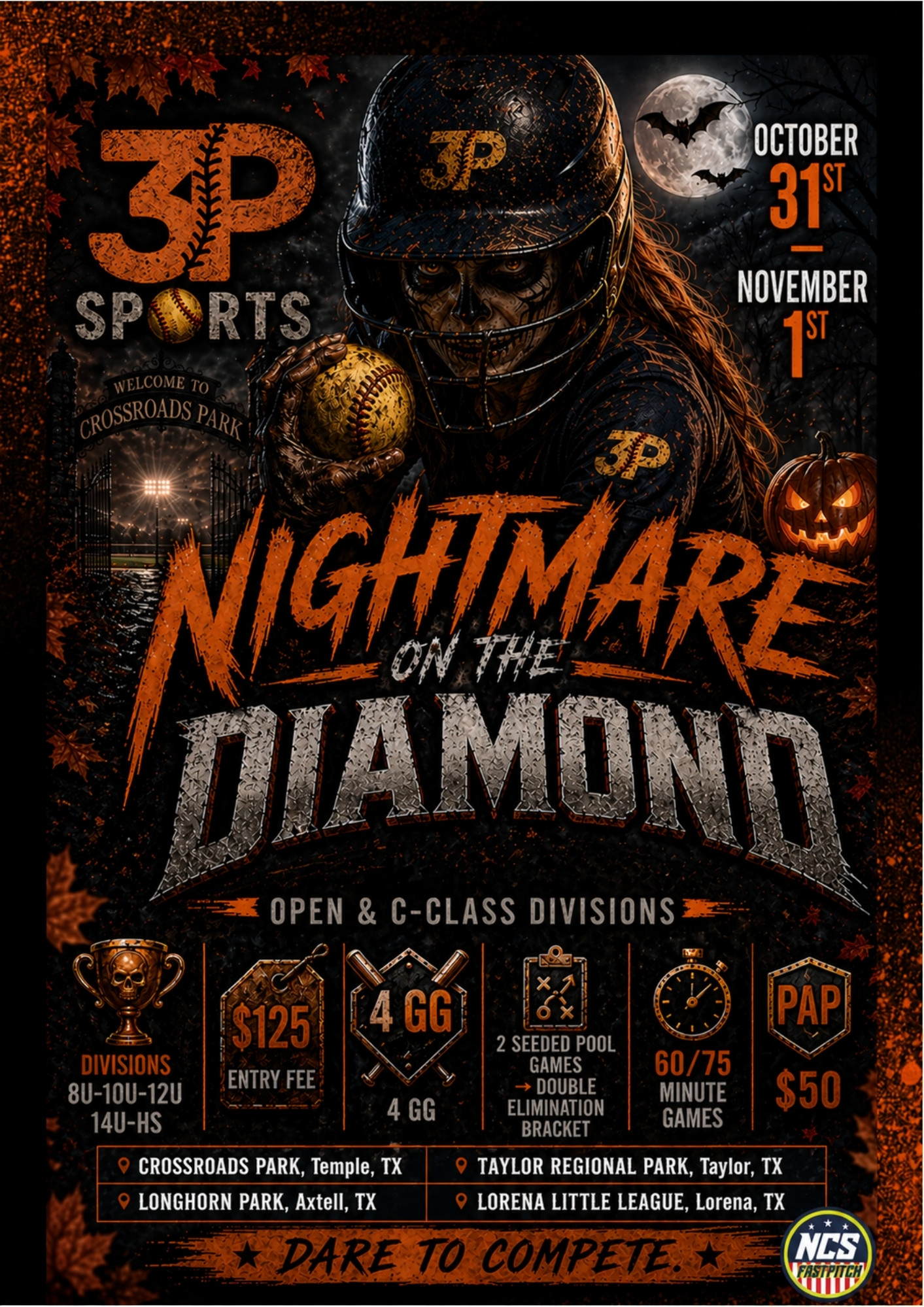 3P Sports - Nightmare on the Diamond Logo