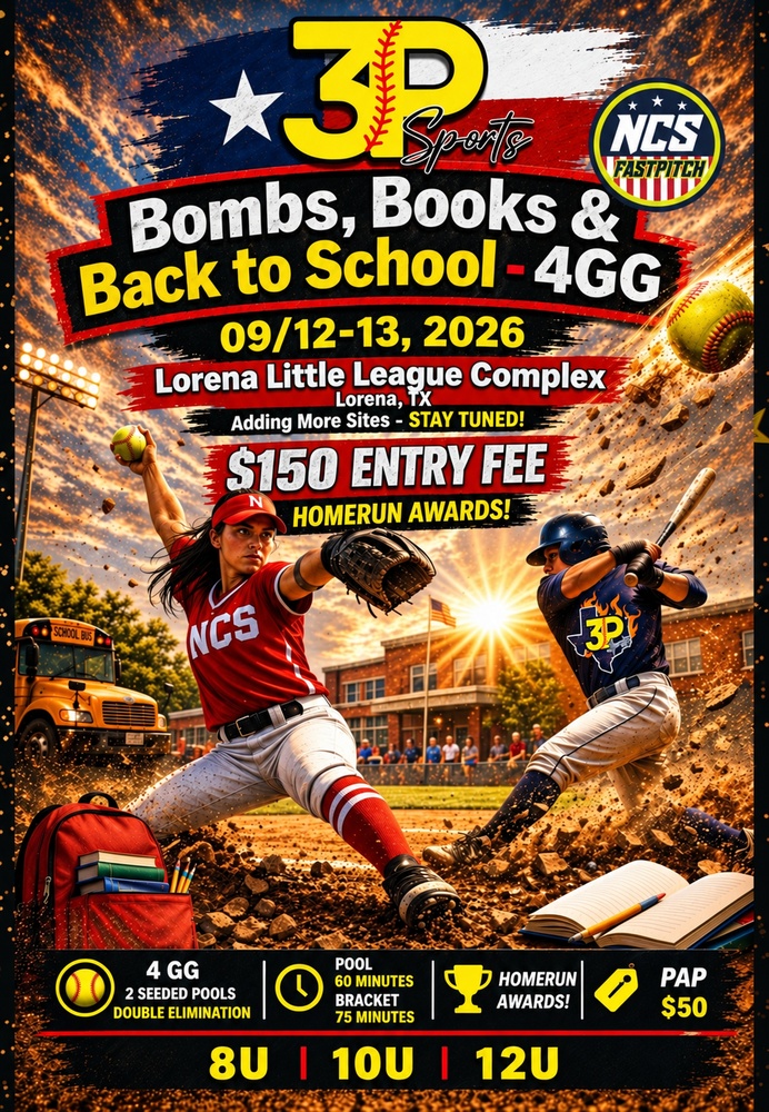 3P Sports - Bombs, Books, & Back to School Logo