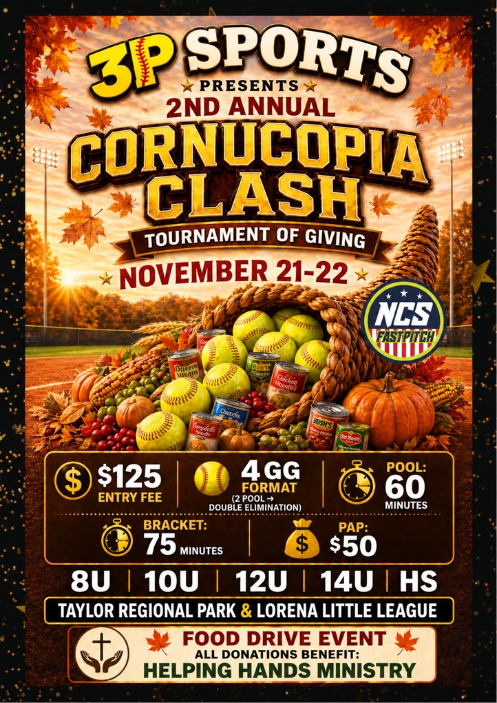 3P Sports - 2nd Annual Cornucopia Clash Tournament of Giving Logo