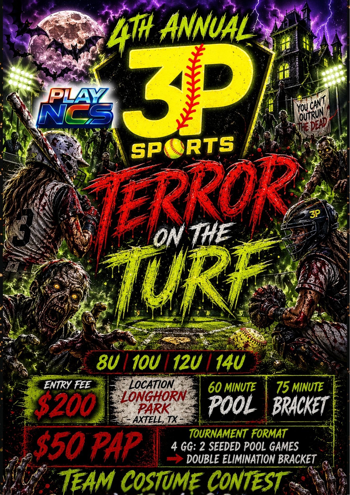3P Sports - 4th Annual Terror on the Turf Logo