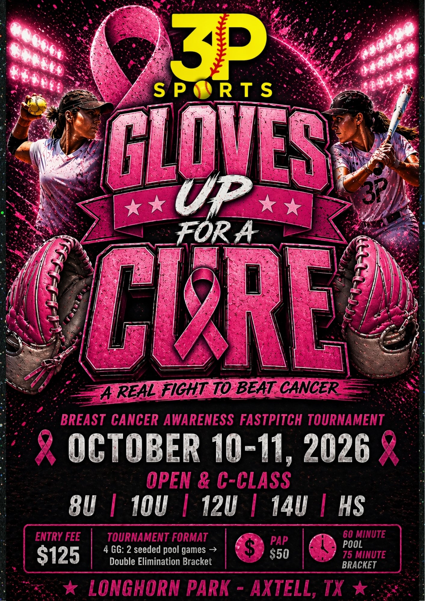 3P Sports - Gloves Up for a Cure Logo
