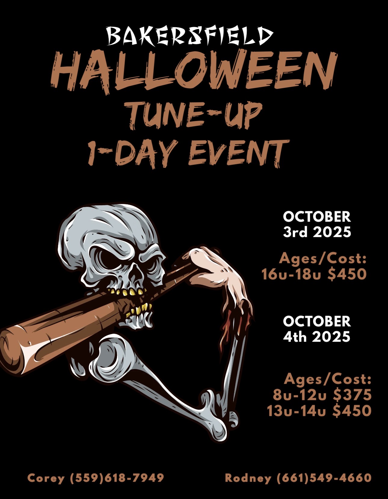 Bakersfield Halloween Tune Up 1 Day 8u-14u Logo