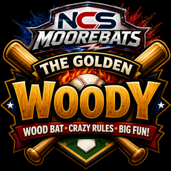 Golden Woody at the Beach Logo