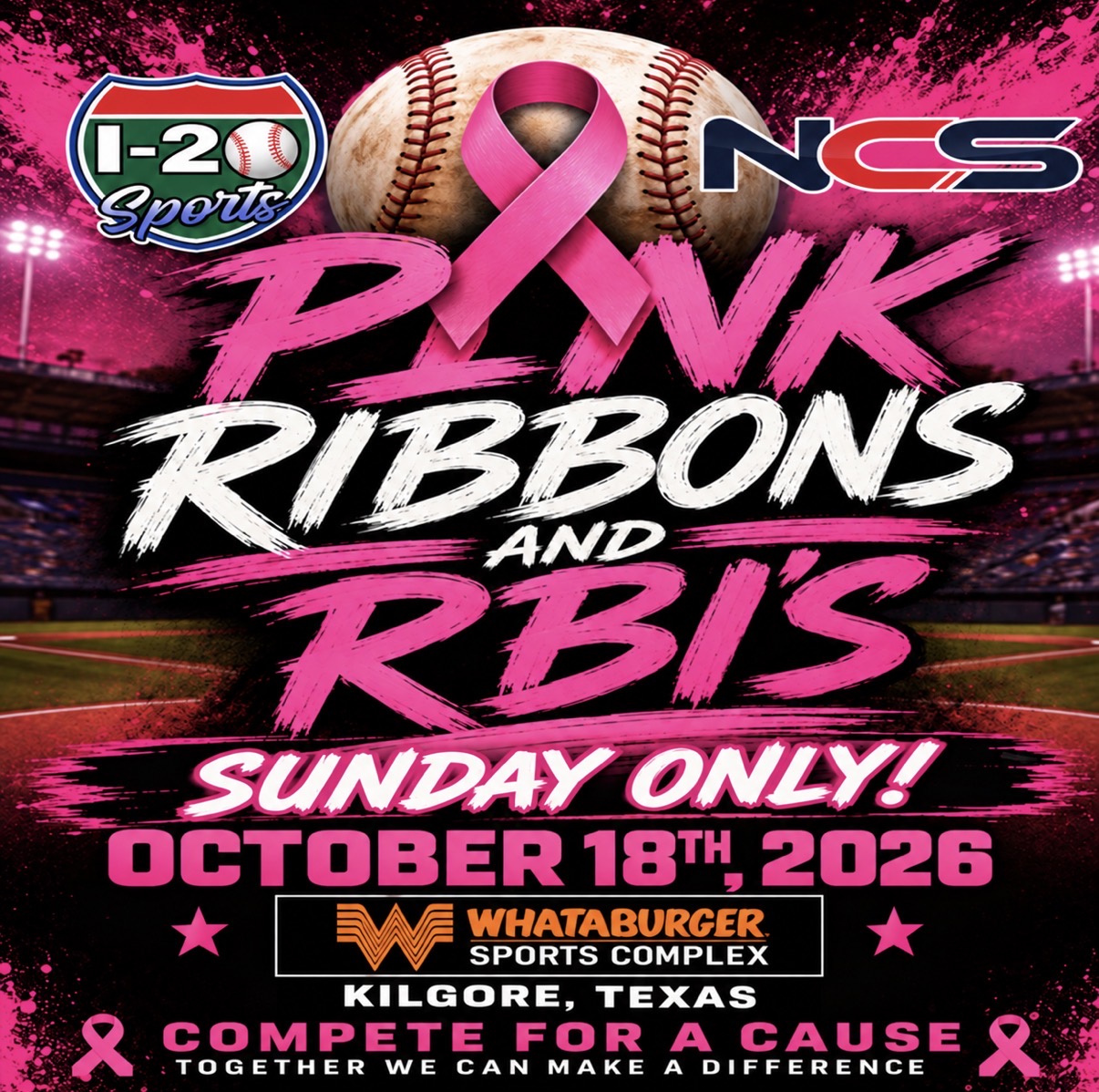 Pink Ribbons & RBI's / Sunday Only (NO PAP!!) Logo