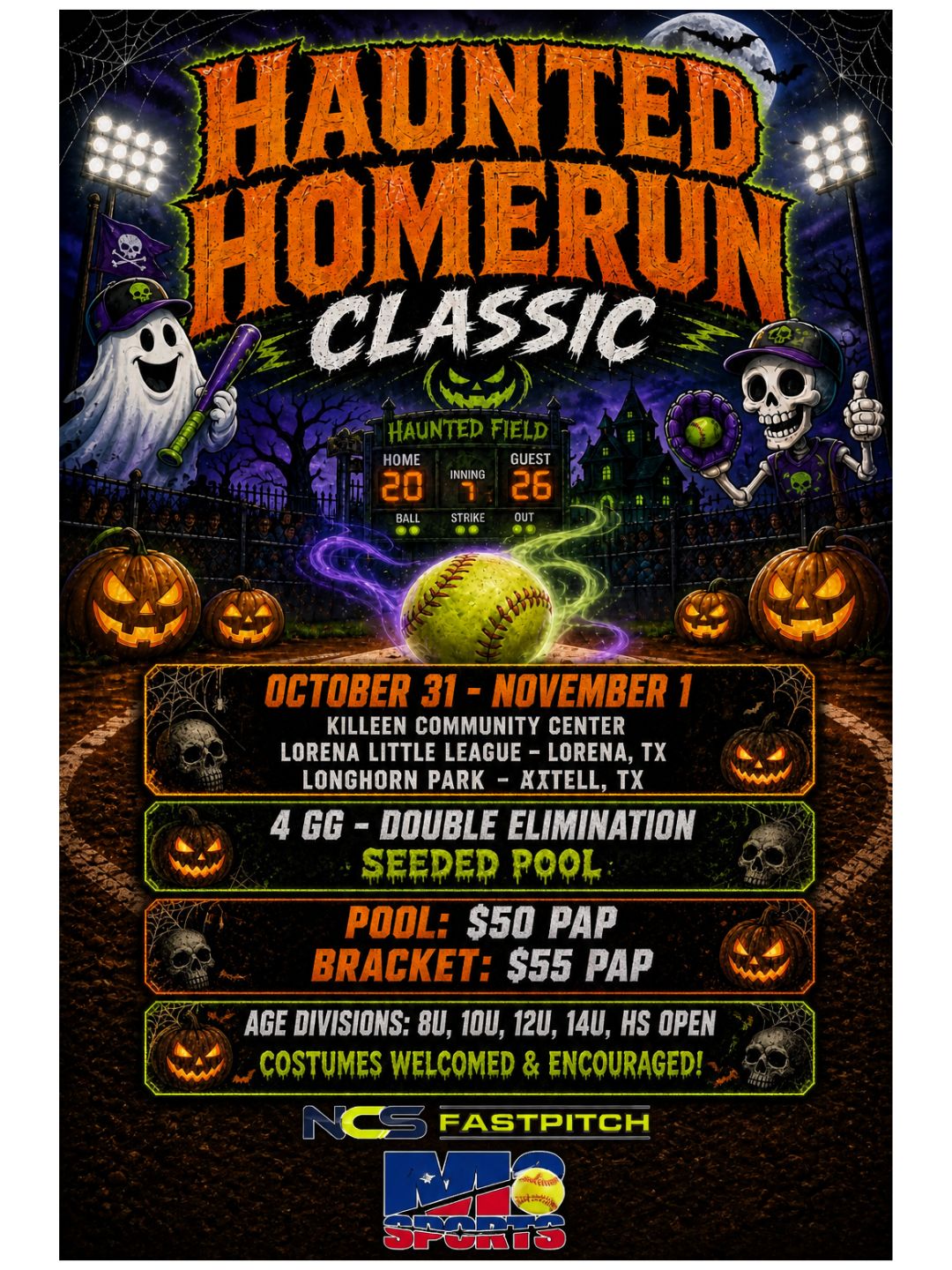 MM SPORTS - Haunted Homerun Classic Logo