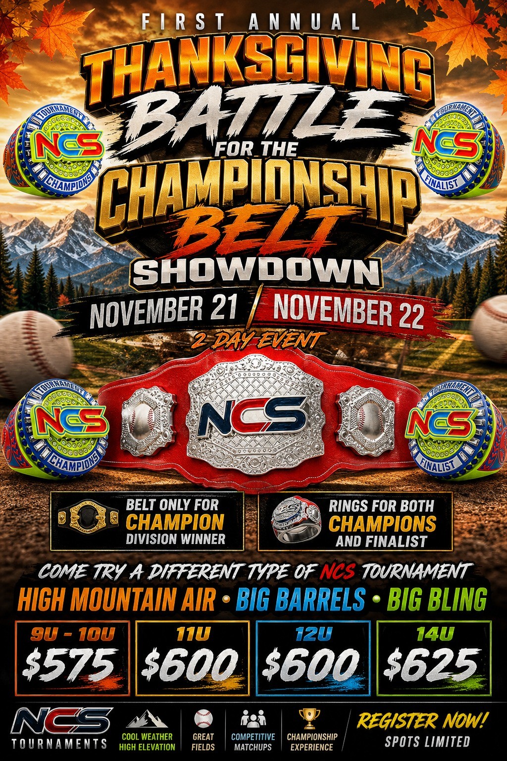1st Annual Thanksgiving Battle for the Championship Belts Logo