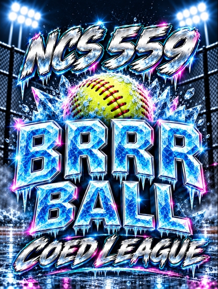 NCS 559 BRRR BALL COED LEAGUE Logo