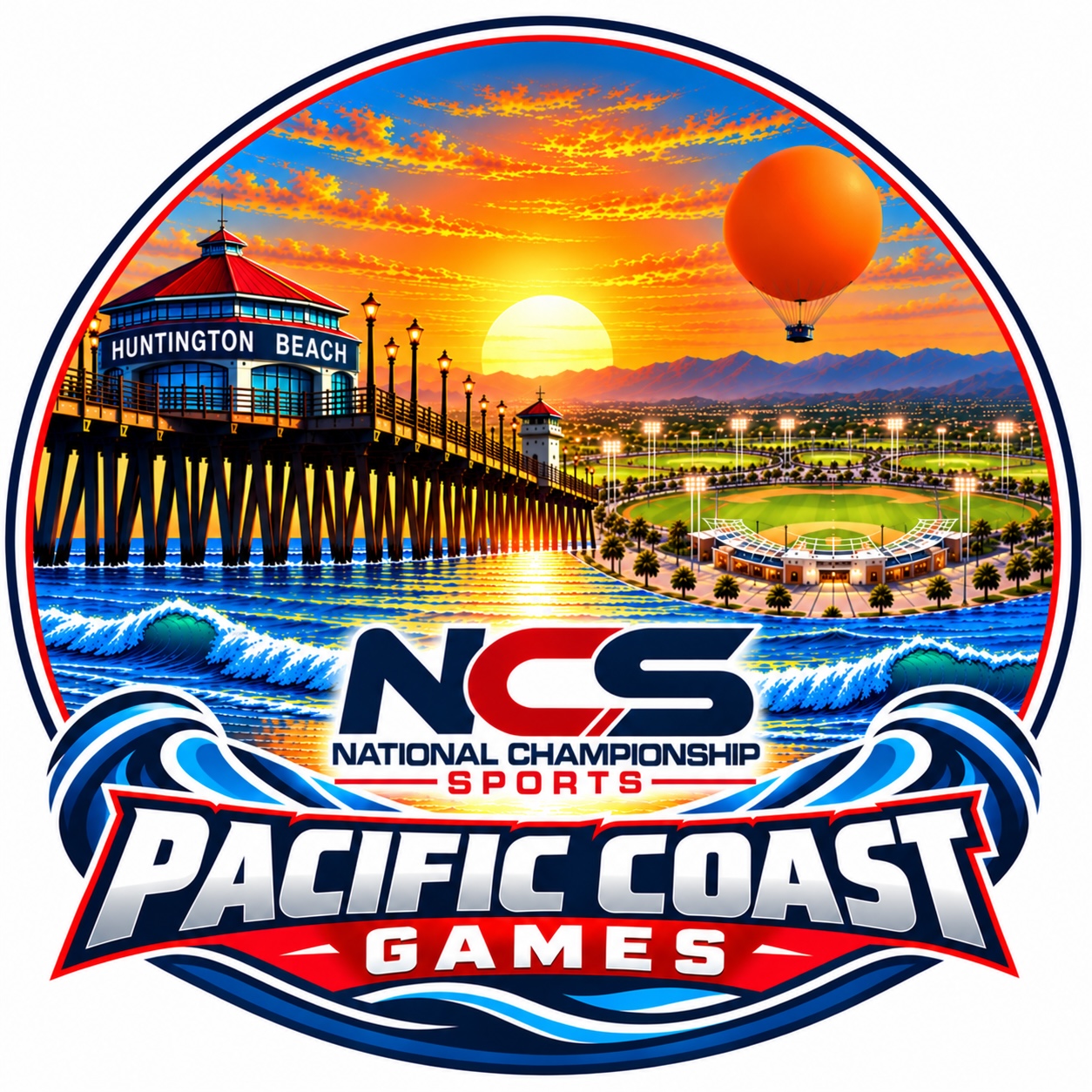 XCS PACIFIC COAST GAMES SUPER NIT - HB / IRVINE Logo