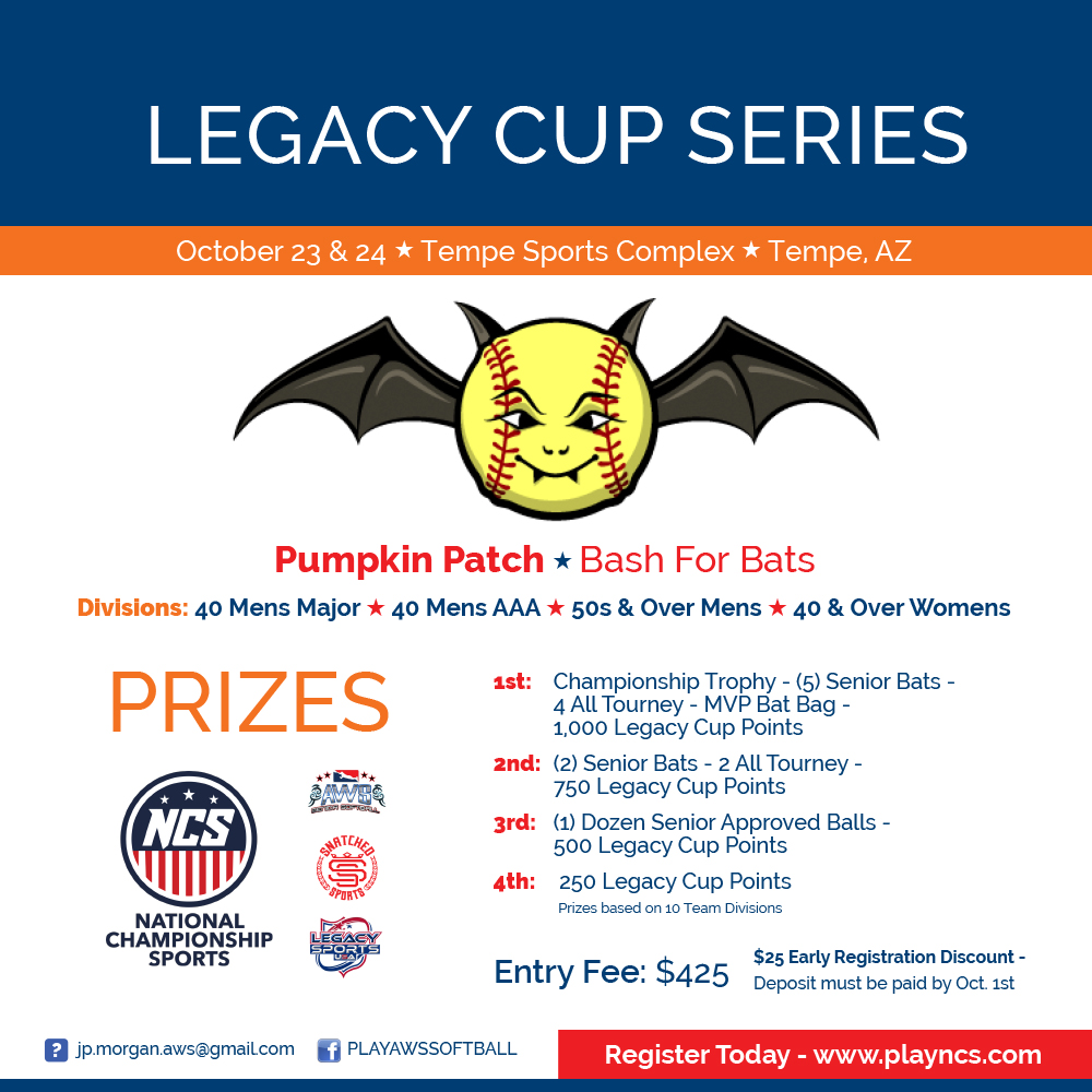 Legacy Cup Series - Pumpkin Patch - Bash for Bats Logo