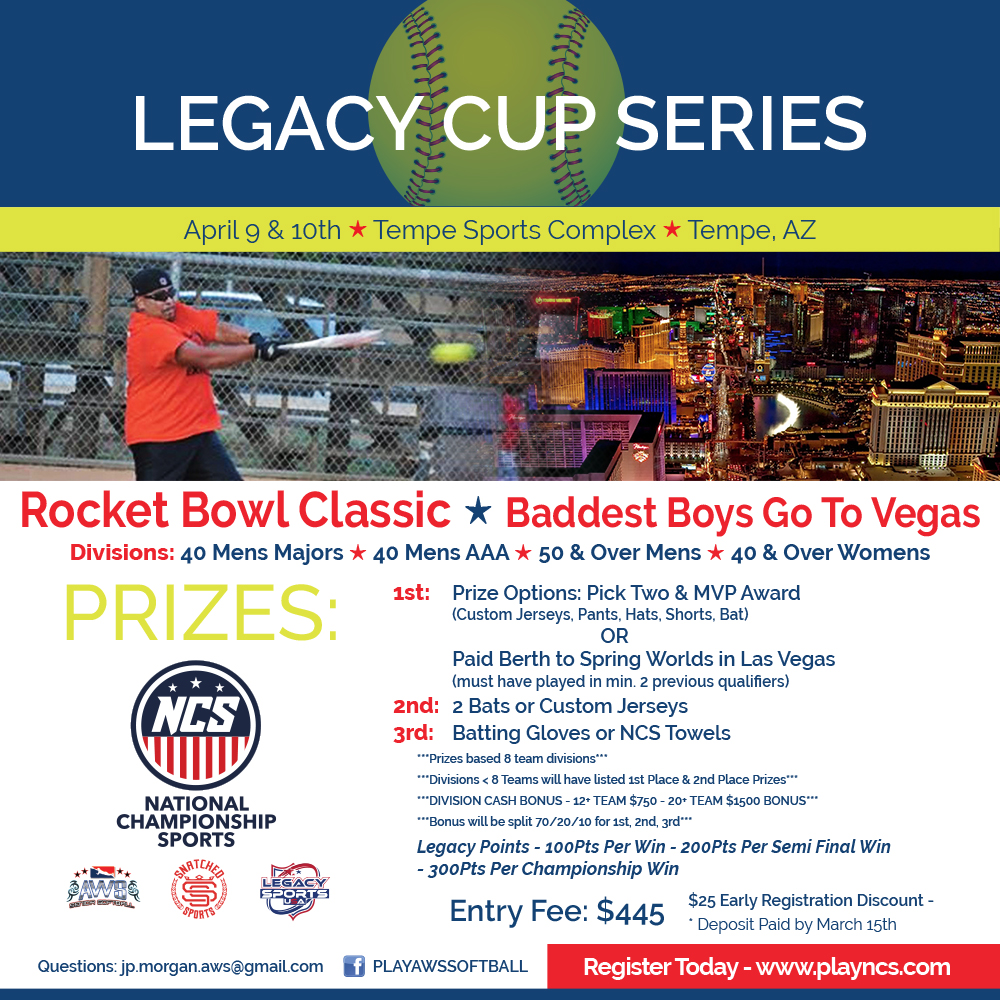 Legacy Cup Series - Rocket Bowl Classic - Baddest Boys Go To Vegas Logo