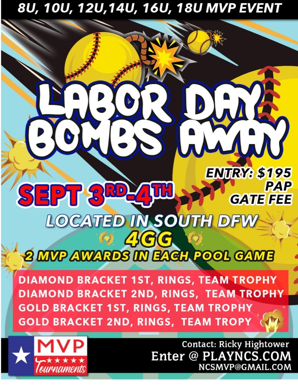 NCS LABOR DAY BOMBS AWAY MVP EVENT Logo