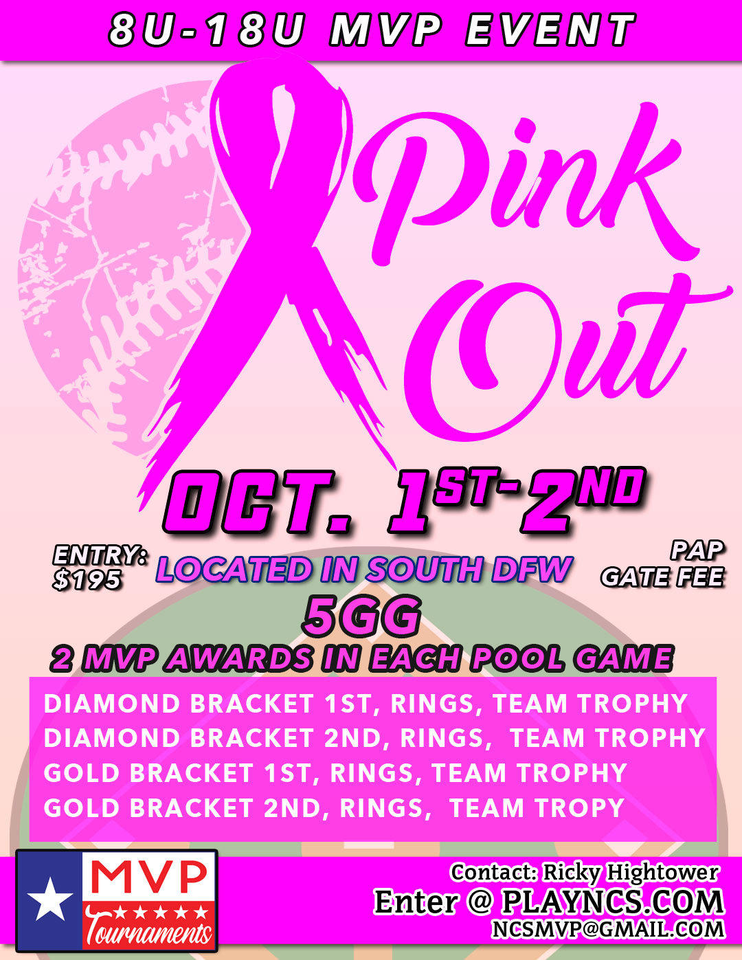 NCS PINK OUT MVP EVENT Logo