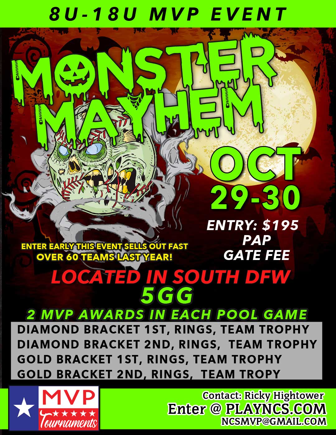 NCS MONSTER MAYHEM 5GG MVP EVENT Logo