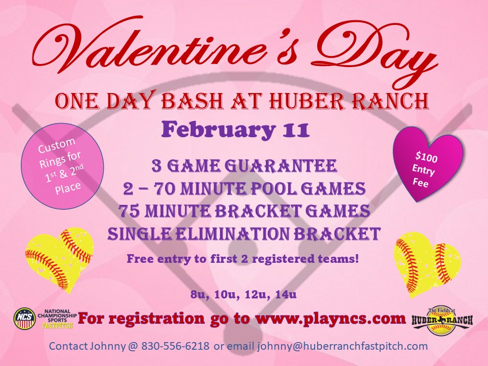 Valentine's ONE Day Bash 10U & 12U Logo