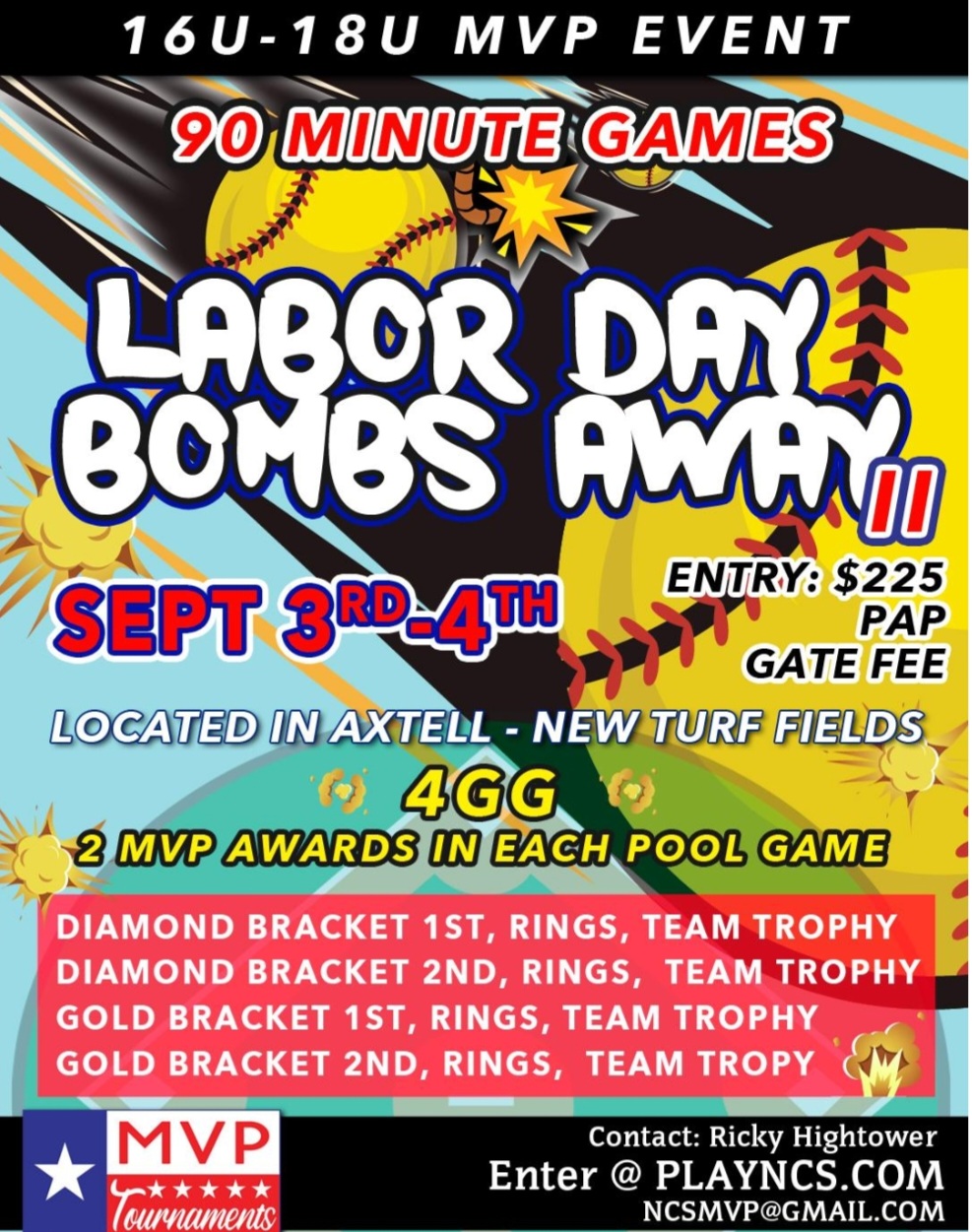 NCS LABOR DAY BOMBS AWAY II MVP EVENT AXTELL Logo